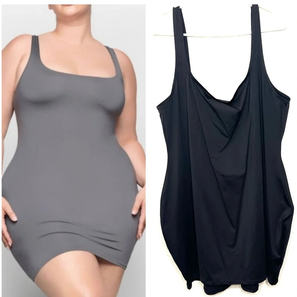 Skims Swim Tank Dress Black Size 4X New